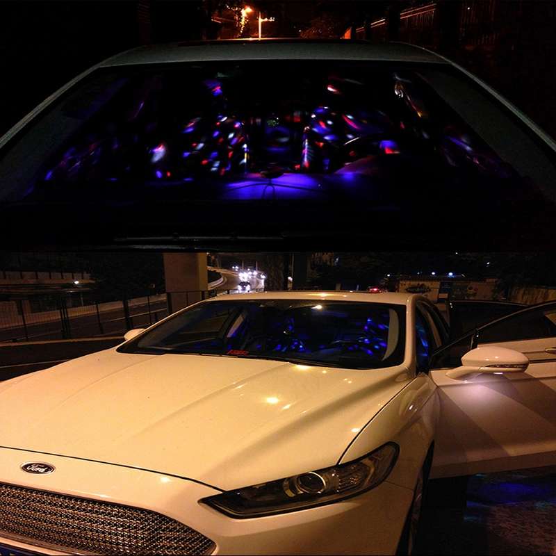 5V 6W Colorful Car Decoration DJ Light Sound Activated Strobe Effect Atmosphere Light Star Music Lig