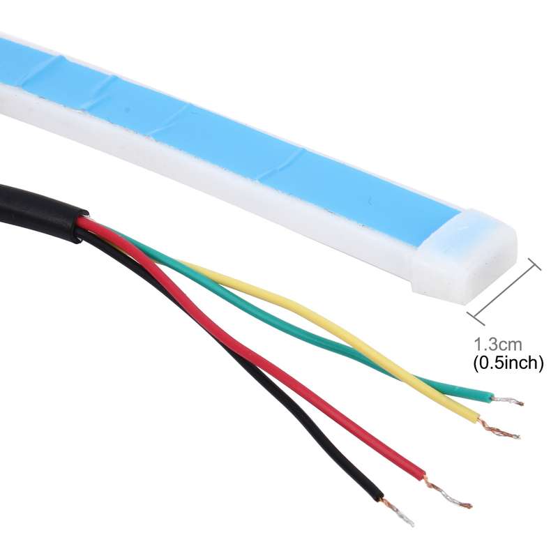 1.5m Car Auto Waterproof Universal Rear Colorful Flowing Light Tail Box Lights Red Light Brake Light