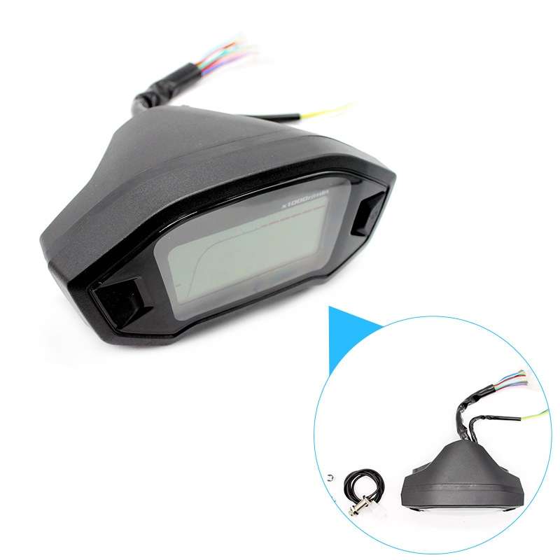 B2912 Motorcycle Modified Instrument Panel 12V LCD Display Odometer Mileage 2-4 Cylinder Speedometer