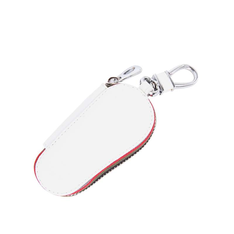 Universal Leather Crocodile Texture Waist Hanging Zipper Wallets Key Holder Bag (No Include Key)(Whi