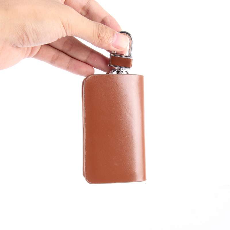 Universal Leather Flash Powder Texture Waist Hanging Zipper Wallets Key Holder Bag (No Include Key)(
