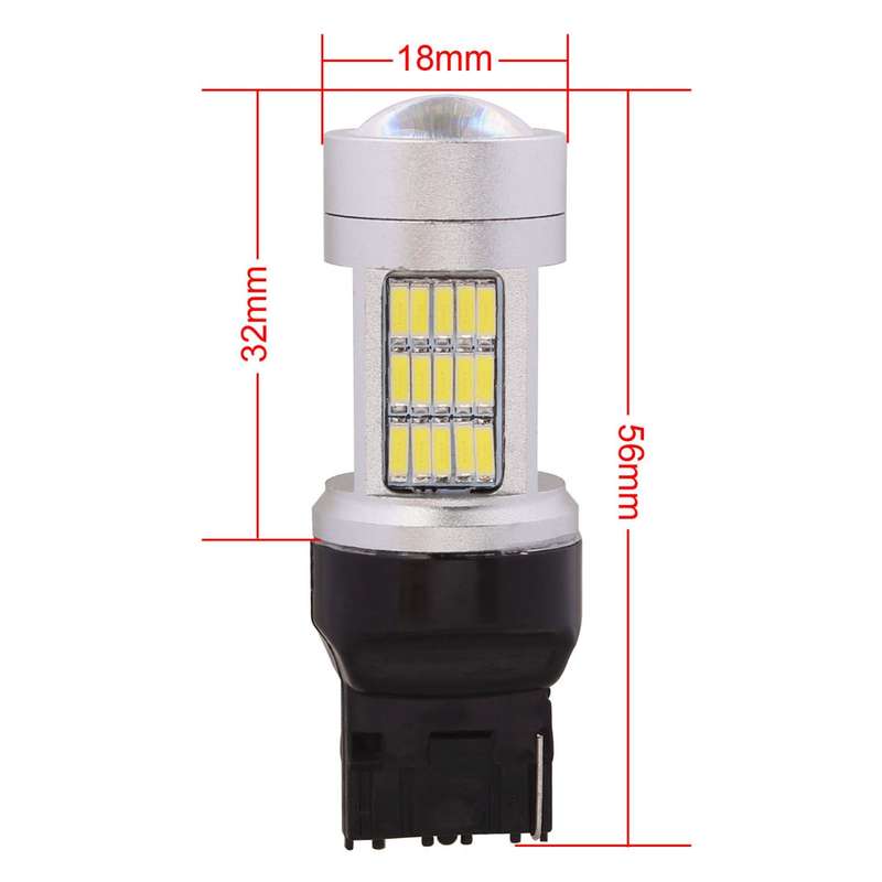 2 PCS 7440 10W 1080LM White Light 72 LED SMD 4014 Canbus Car Brake Light Tail Light Bulb, DC 12V