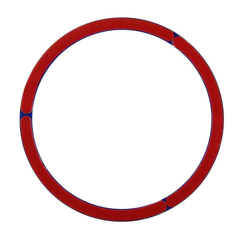 Car Aluminum Steering Wheel Decoration Ring For Audi(Red)