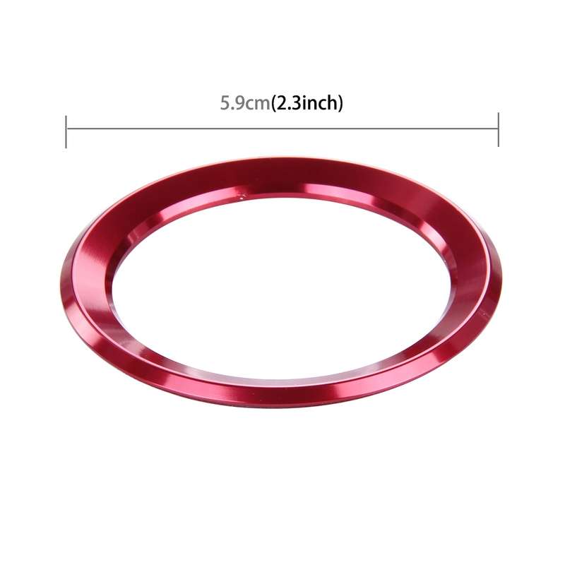 Car Aluminum Steering Wheel Decoration Ring For BMW(Silver)