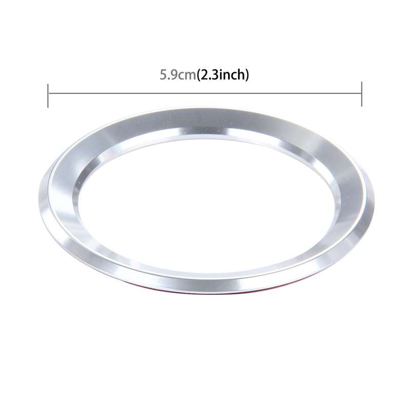 Car Aluminum Steering Wheel Decoration Ring For BMW(Silver)