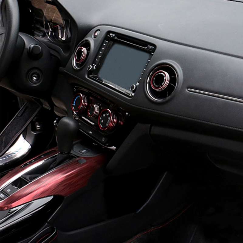 3 PCS Car Aluminum Air Conditioner Knob Case For Honda(Gold)