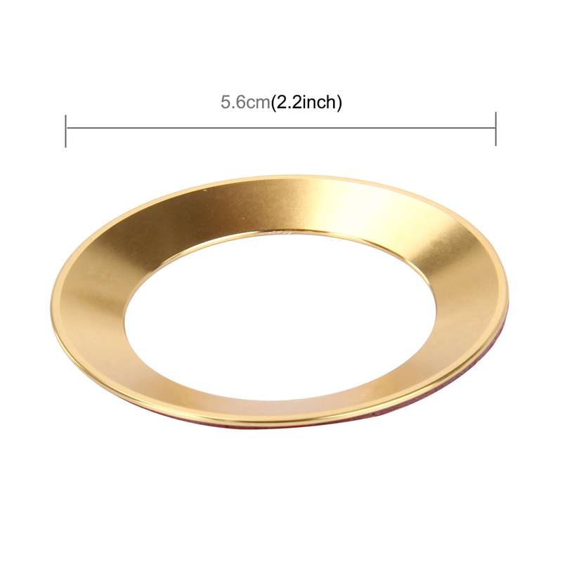 Car Aluminum Steering Wheel Decoration Ring For Volkswagen(Gold)
