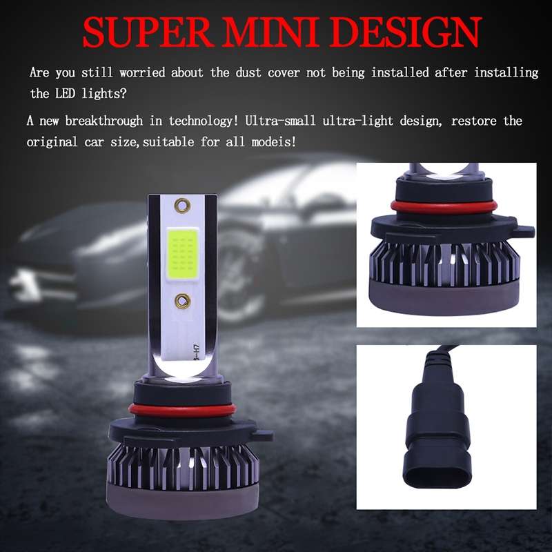 2 PCS 9005 DC9-36V / 36W / 8000K / 6000LM IP68 Car / Motorcycle Mini COB LED Headlight Lamps / Fog L