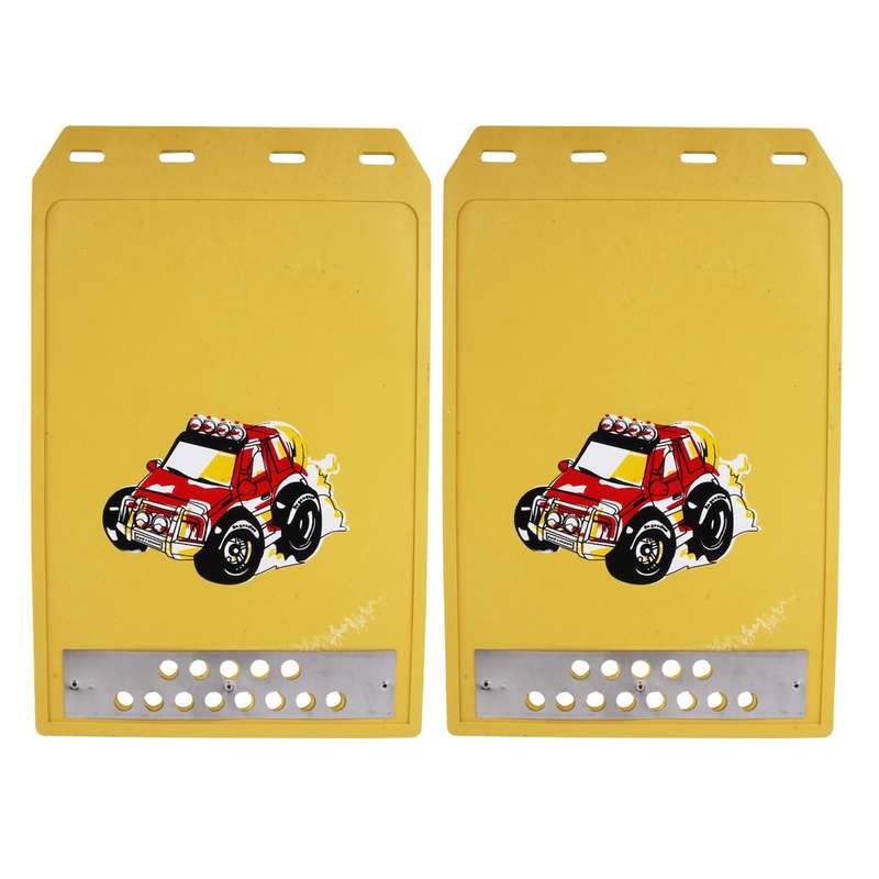 2 PCS WS-003 Premium Heavy Duty Molded Splash Mud Flaps Auto Front and Rear Guards, Small Size, Rand