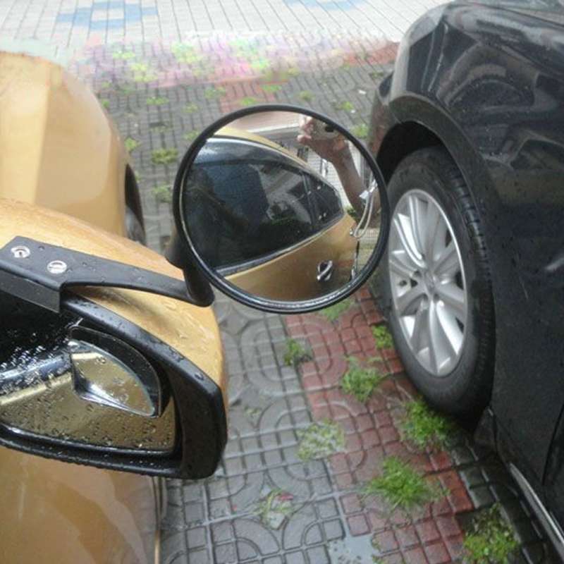 Vehicle Front Blind Area Wide-angle Adjustable Right Side Observation Mirror(Black)