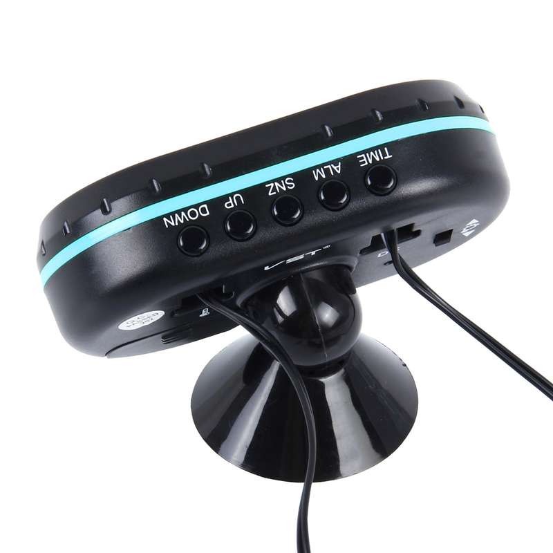 VST-7009V 4 In 1 Digital Car Thermometer Voltage Meter Luminous Clock Tester Detector LCD Monitor Ba