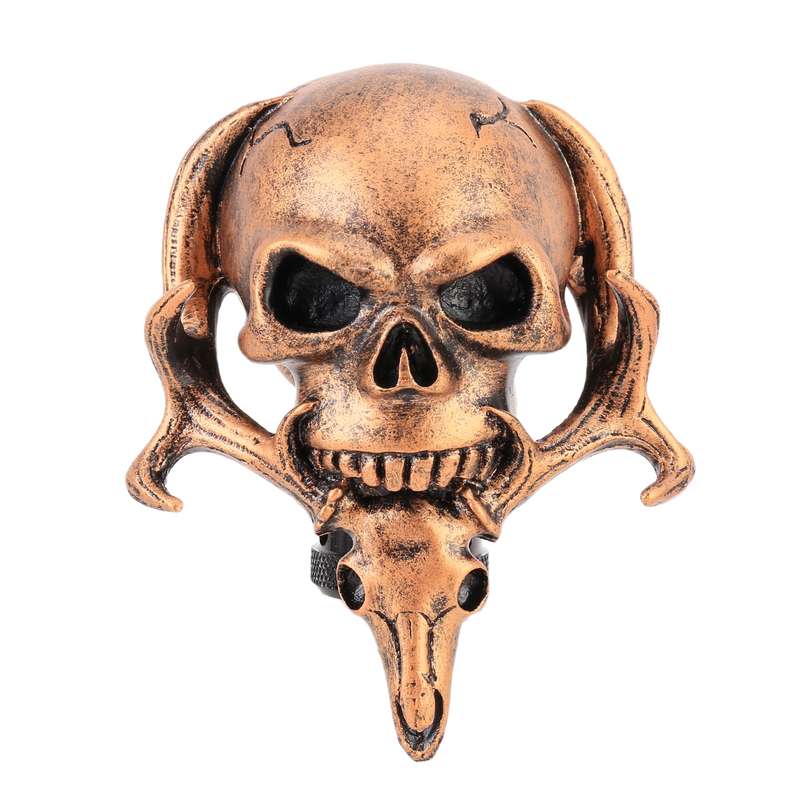 Universal Vehicle Car Creative Skull Double Heads Shaped Shifter Cover Manual Automatic Gear Shift K