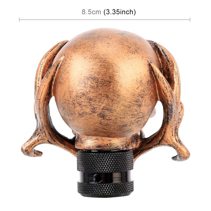 Universal Vehicle Car Creative Skull Double Heads Shaped Shifter Cover Manual Automatic Gear Shift K