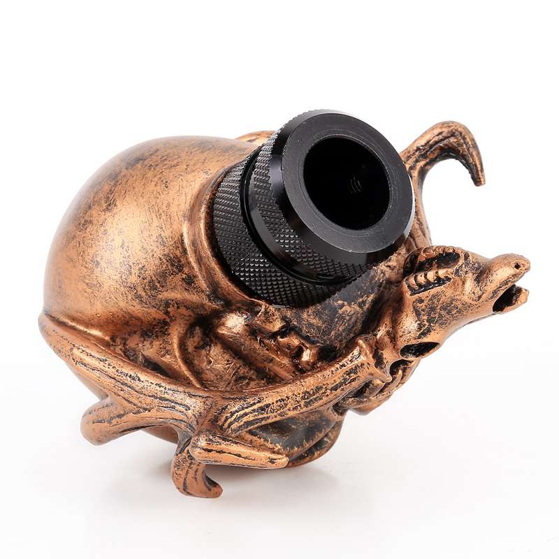 Universal Vehicle Car Creative Skull Double Heads Shaped Shifter Cover Manual Automatic Gear Shift K
