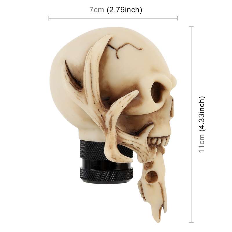 Universal Vehicle Car Creative Skull Double Heads Shaped Shifter Cover Manual Automatic Gear Shift K
