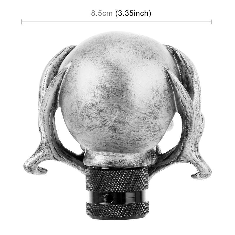 Universal Vehicle Car Creative Skull Double Heads Shaped Shifter Cover Manual Automatic Gear Shift K