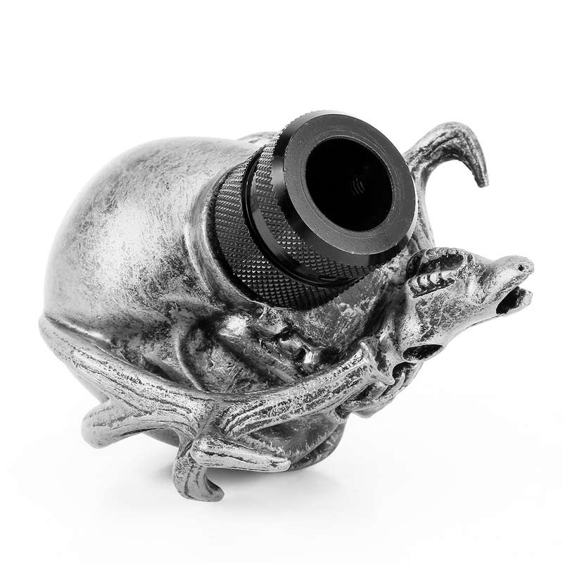 Universal Vehicle Car Creative Skull Double Heads Shaped Shifter Cover Manual Automatic Gear Shift K