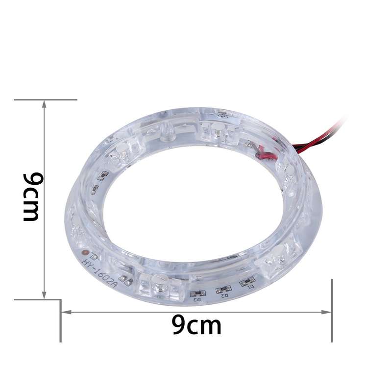 HY-1601 2W 6 LEDs Car Angel Eyes Light, DC 12V(White Light)