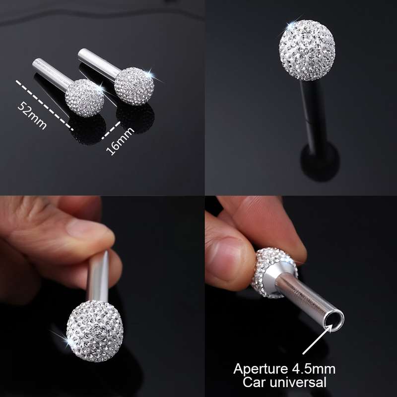 Crystal Car Aluminium Alloy Door Lock Modified Decoration (Colour)
