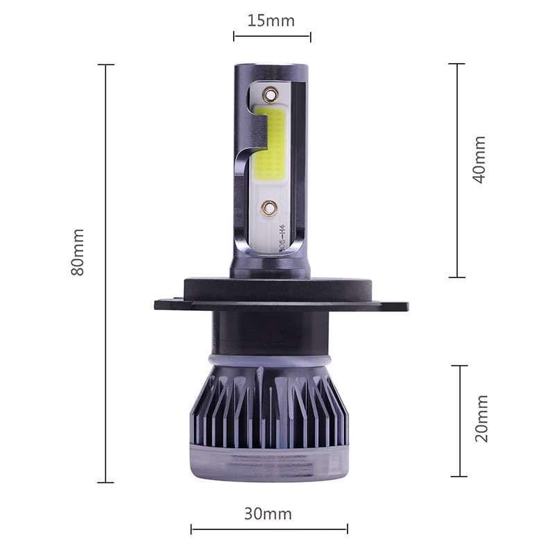 2 PCS H4 DC9-36V / 36W / 8000K / 6000LM IP68 Car / Motorcycle Mini COB LED Headlight Lamps / Fog Lig