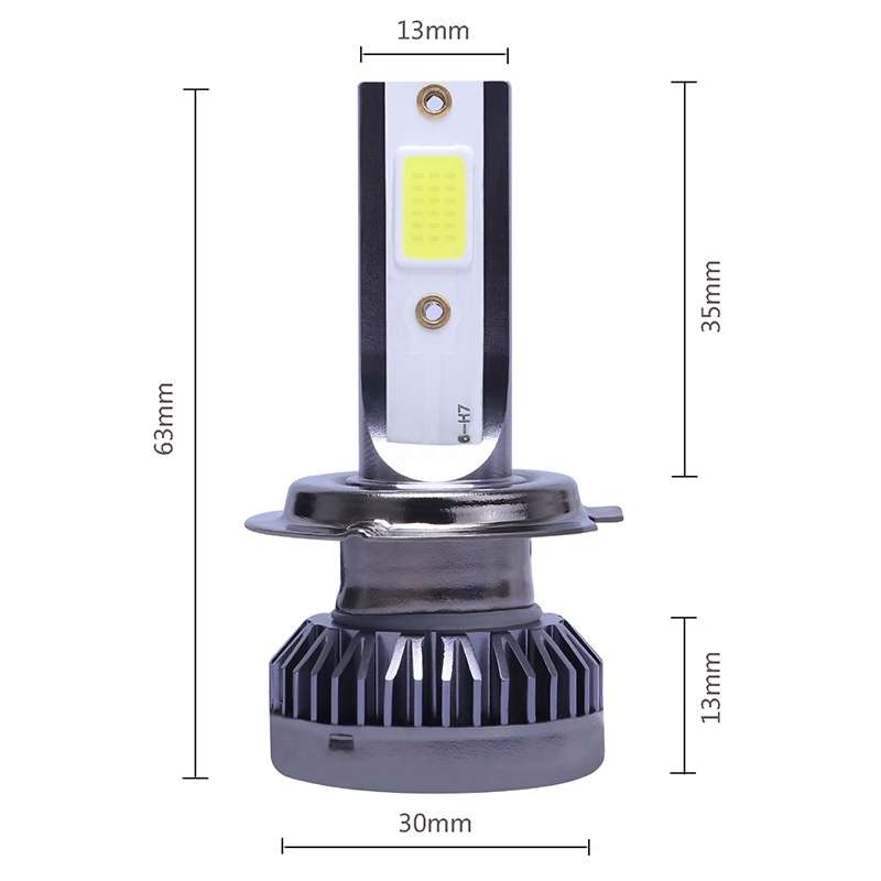 2 PCS H7 DC9-36V / 36W / 8000K / 6000LM IP68 Car / Motorcycle Mini COB LED Headlight Lamps / Fog Lig