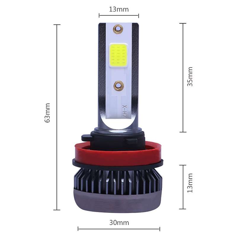 2 PCS H11 DC9-36V / 36W / 8000K / 6000LM IP68 Car / Motorcycle Mini COB LED Headlight Lamps / Fog Li