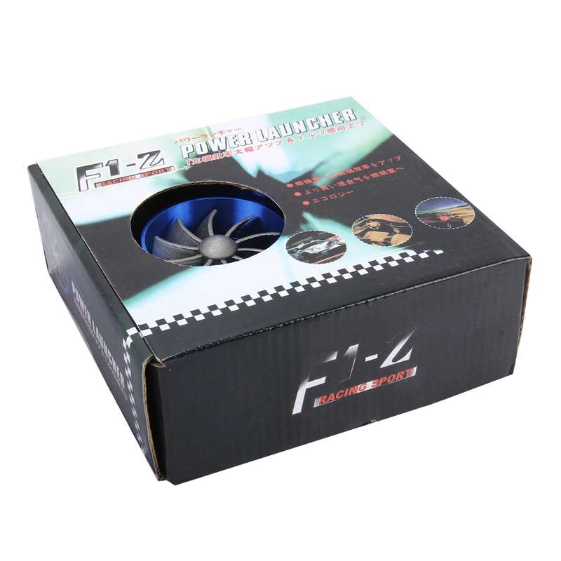 Car Stainless Universal Supercharger F1-Z Single Side Turbine Air Intake Fuel Saver Turbo Turboing C