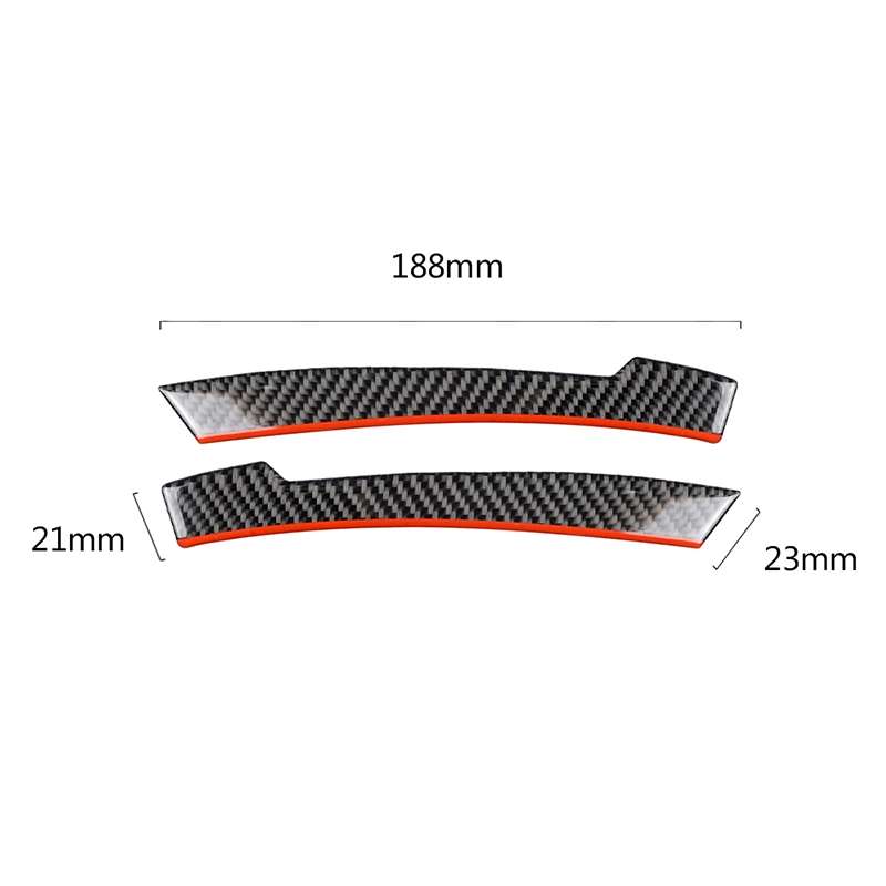 2 PCS Car Carbon Fiber Rearview Mirror Anti-collision Strip Protection Guards Trims Stickers for Mer