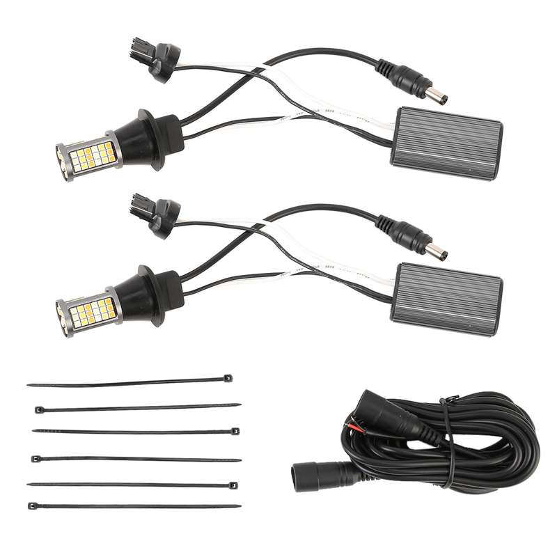 T20/7740 DC12V 3.7W 81 SMD-3030-LEDs Three Color Car DRL&Turn Light, Length: 2m