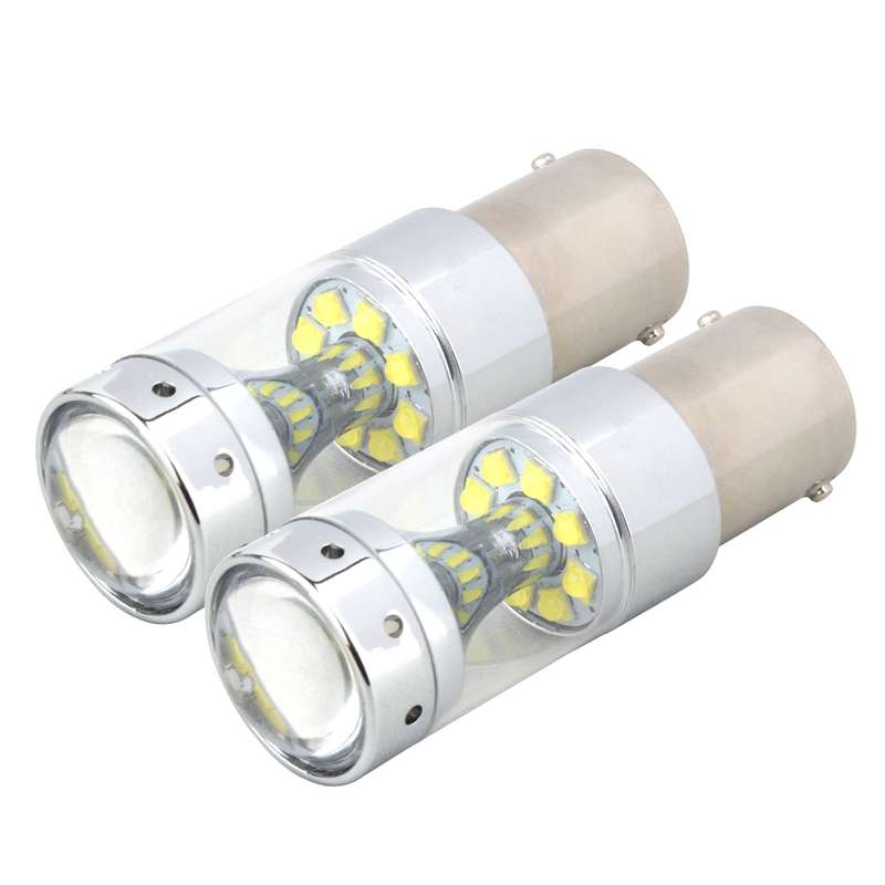 2 PCS 1156 60W 1200 LM 6000K Car Auto Brake Lights Turn Light Backup Light with 12 XB-D Lamps, DC 12
