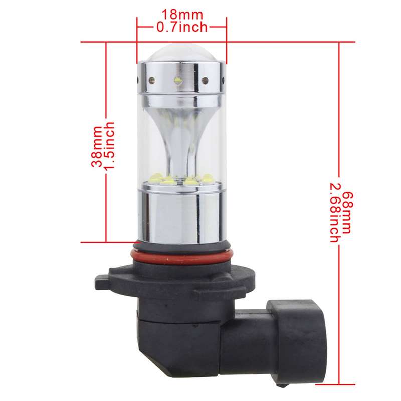 2 PCS 9005 60W 1200 LM 6000K Car Fog Lights with 12 XB-D LED Lamps, DC 12V(White Light)