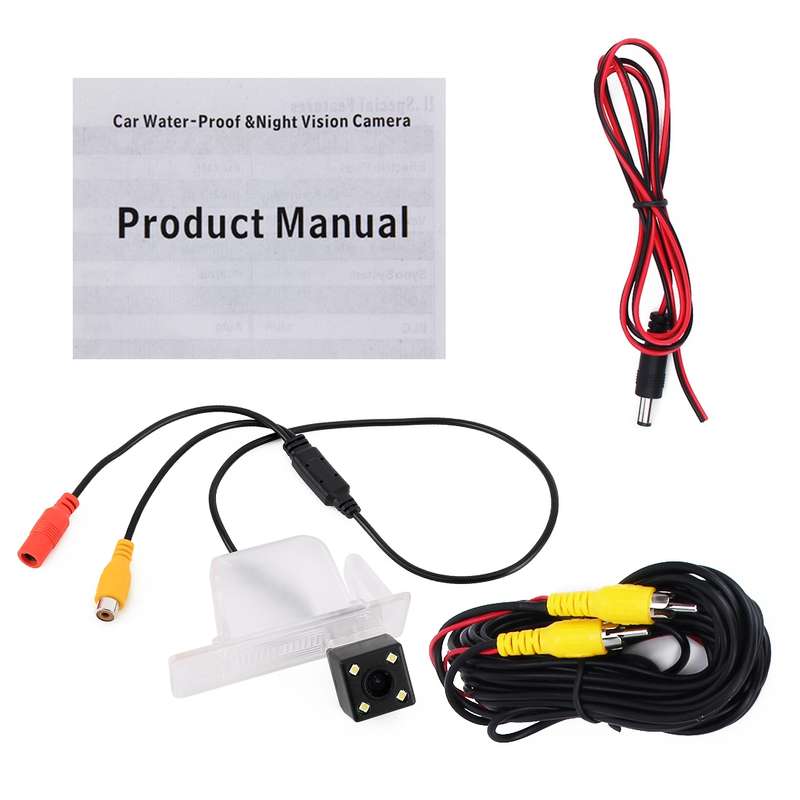 656x492 Effective Pixel HD Waterproof 4 LED Night Vision Wide Angle Car Rear View Backup Reverse Cam