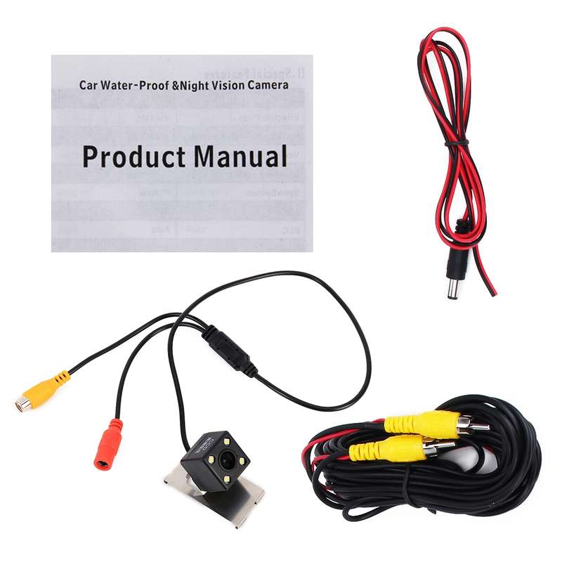 656x492 Effective Pixel HD Waterproof 4 LED Night Vision Wide Angle Car Rear View Backup Reverse Cam