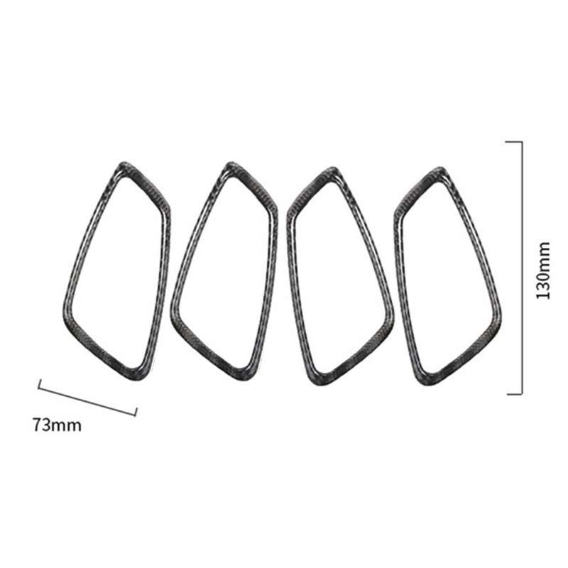 4 PCS Car Door Inner Handle Solid Color Carbon Fiber Decorative Sticker for BMW E90 / E92 / E93 2005