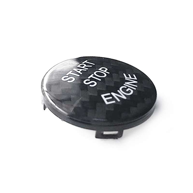 Car Carbon Fiber Engine Start Button Decoration Cover Trim for BMW E Chassis(Red)