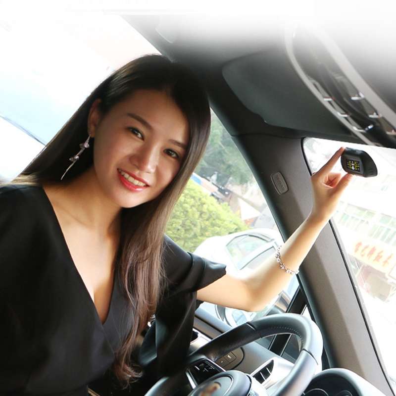Universal Car Wireless Solar Energy TPMS Tire Pressure Alarm System External Tire Monitor