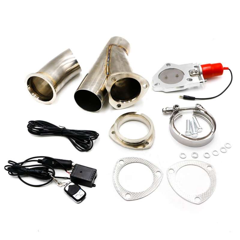 Stainless Steel Car Remote Control Electric Exhaust Valve Pipe Set, Size: 3 inch