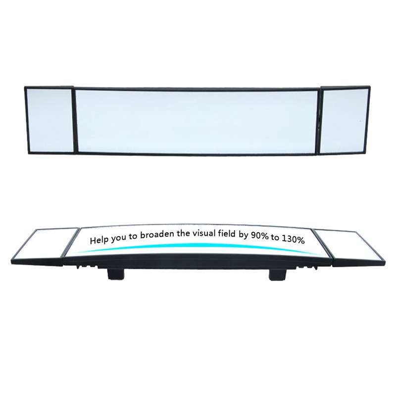 SHUNWEI Large Car Three-Fold Curve Surface Rear View Mirror Reverse Wide Angle Adjustable Angle Auxi