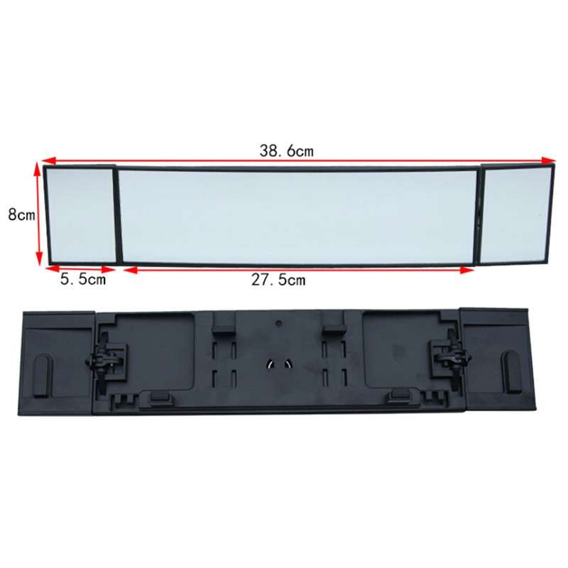 SHUNWEI Large Car Three-Fold Curve Surface Rear View Mirror Reverse Wide Angle Adjustable Angle Auxi