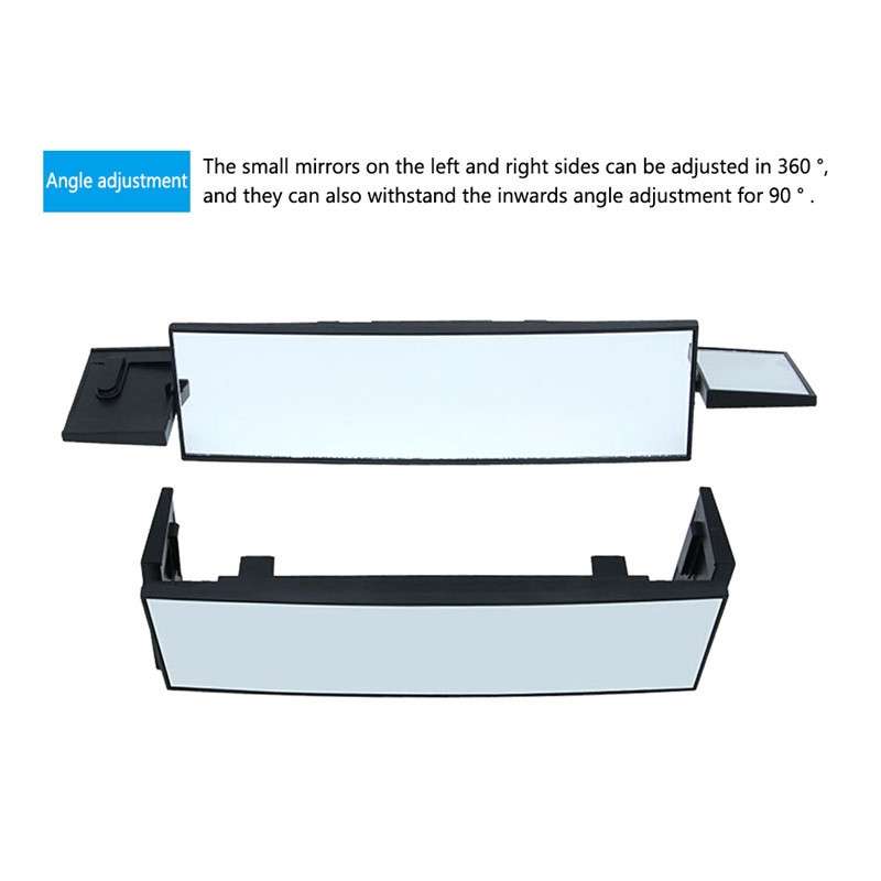 SHUNWEI Large Car Three-Fold Curve Surface Rear View Mirror Reverse Wide Angle Adjustable Angle Auxi