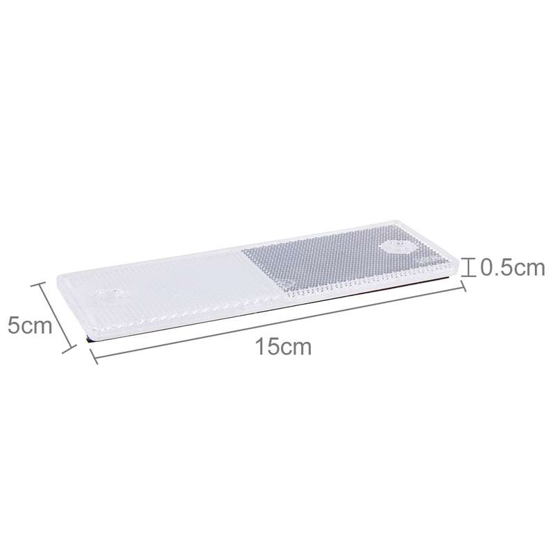 10 PCS Car Rear Bumper Warning Plastic Reflector and Sign(Red)