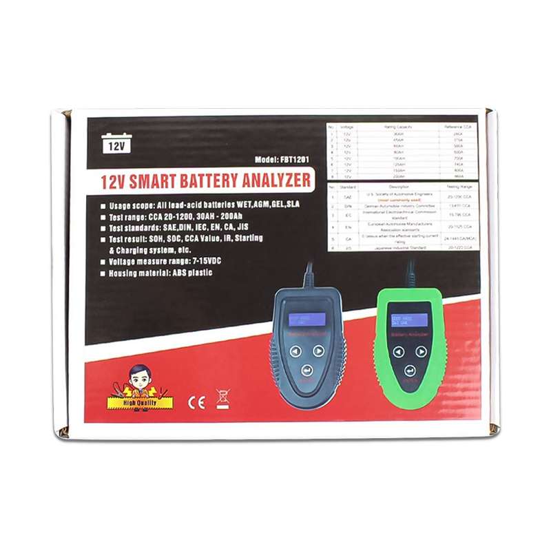 12V Car Battery Tester LCD Battery Analyzer Car Charge Diagnostic Tool (Black)