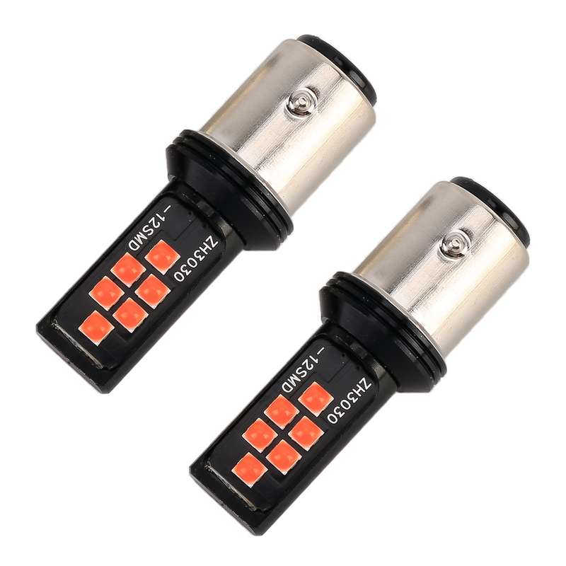 2 PCS 1157 DC9-16V / 3.5W Car Auto Brake Lights 12LEDs SMD-ZH3030 Lamps, with Constant Current(Red L