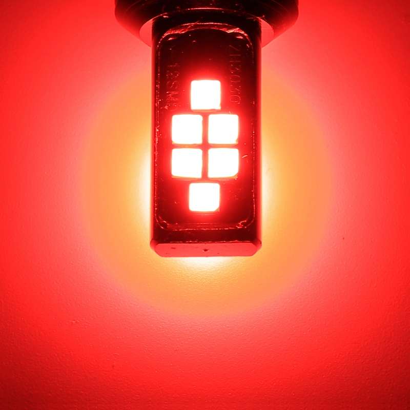 2 PCS 7443 DC9-16V / 3.5W Car Auto Brake Lights 12LEDs SMD-ZH3030 Lamps, with Constant Current(Red L