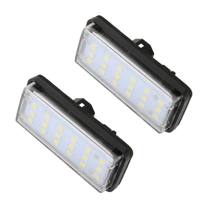 2 PCS DC12V / 1.5W/ 6000K / 100LM Car LED License Plate Light 18LEDs SMD-3528 Lamps for Lexus(White