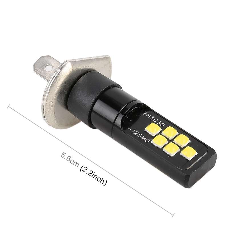 2 PCS H1 DC9-16V / 3.5W / 6000K / 320LM Car Auto Fog Light 12LEDs SMD-ZH3030 Lamps, with Constant Cu
