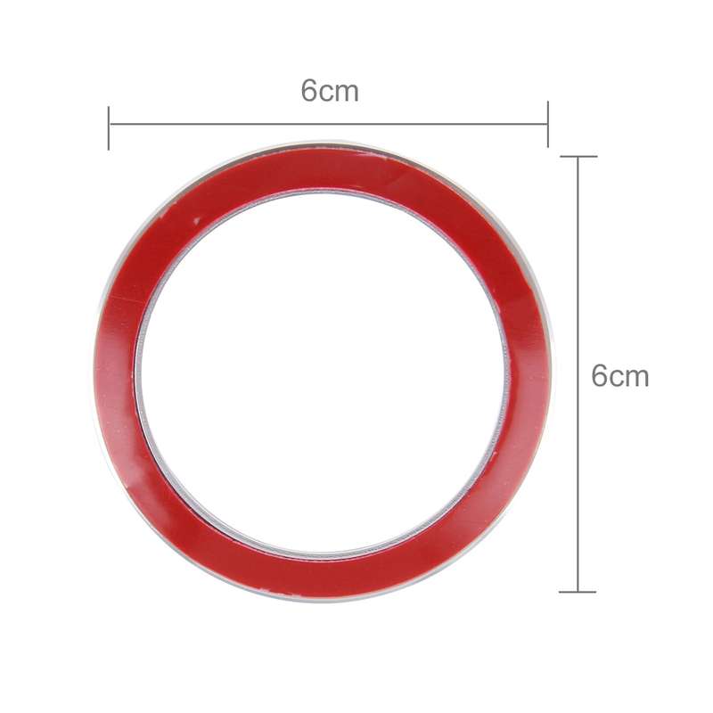 Aluminium Alloy Steering Wheel Decoration Ring Cover Sticker for BMW(Silver)