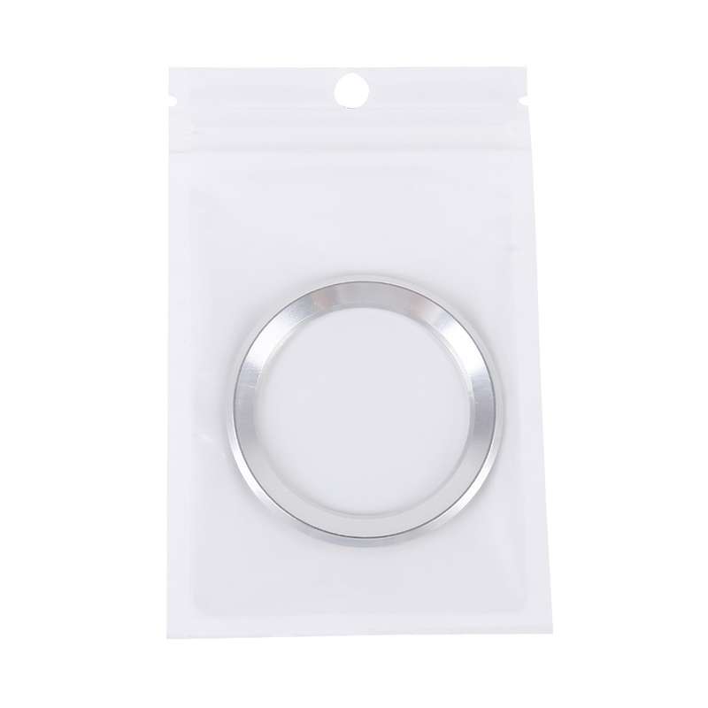 Aluminium Alloy Steering Wheel Decoration Ring Cover Sticker for BMW(Silver)