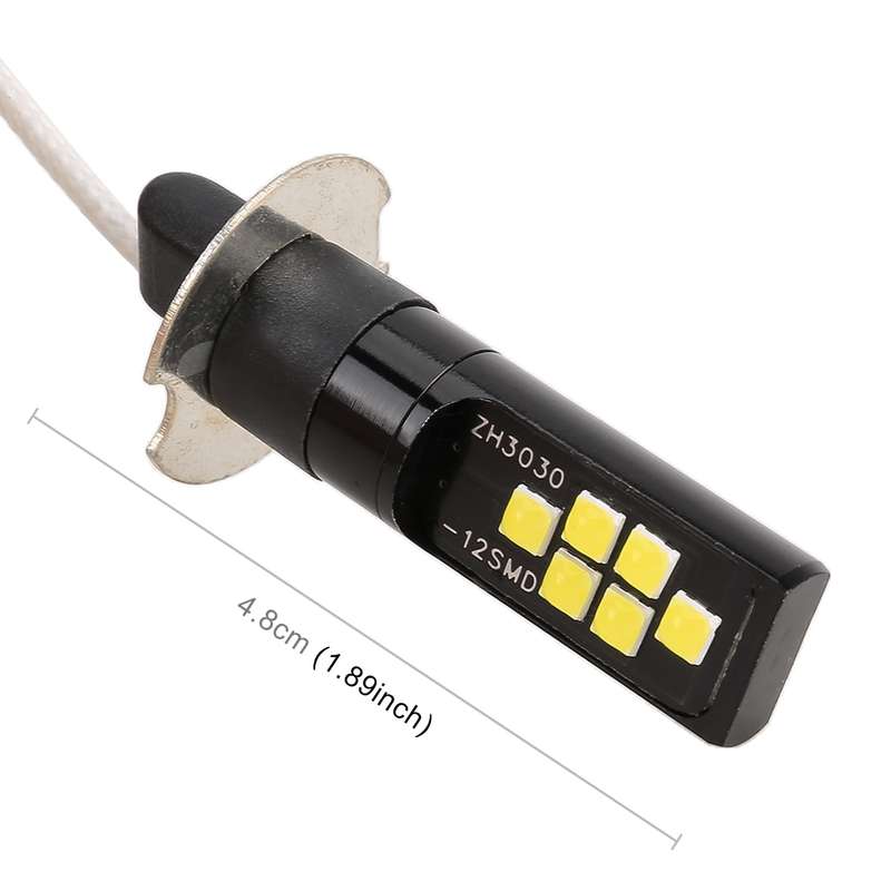 2 PCS H3 DC9-16V / 3.5W / 6000K / 320LM Car Auto Fog Light 12LEDs SMD-ZH3030 Lamps, with Constant Cu