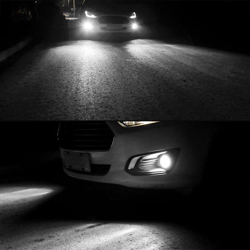 2 PCS H4 DC9-16V / 3.5W(H) 1.1W(L) / 6000K / 320LM Car Auto Fog Light 12LEDs SMD-ZH3030 Lamps, with